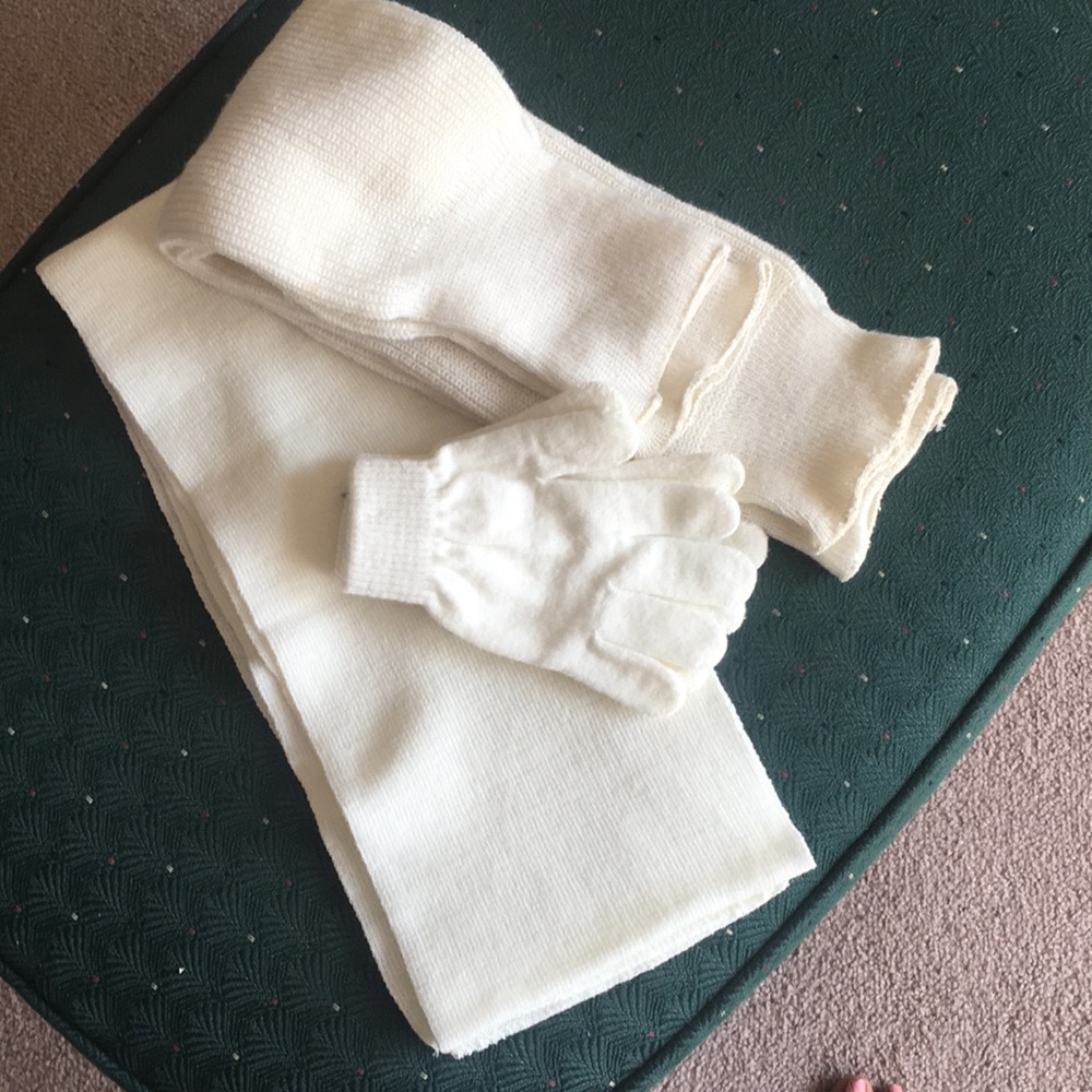 Knit Scarf, Leggings, and Gloves Set